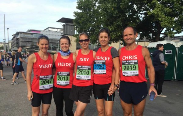 A few members of the CLAHRC West 2015 Bristol Half Marathon team