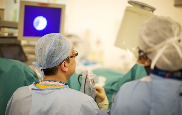 Surgery in hospital theatre