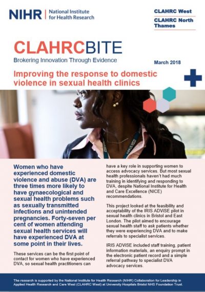 Improving the response to domestic violence in sexual health clinics