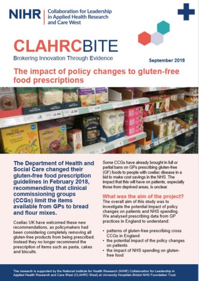 The impact of policy changes to gluten-free food prescriptions