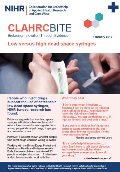 Low versus high dead space syringes