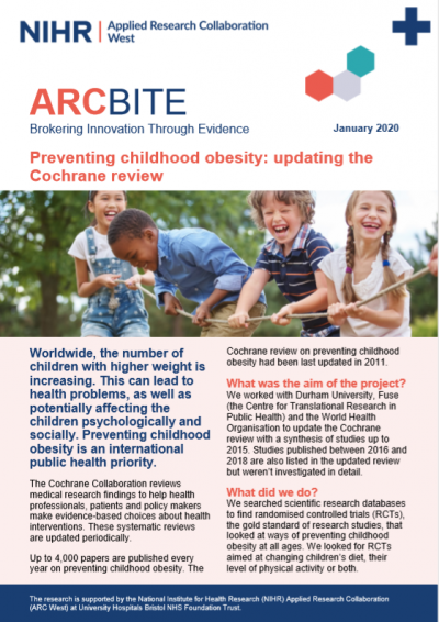 Preventing childhood obesity: updating the Cochrane review