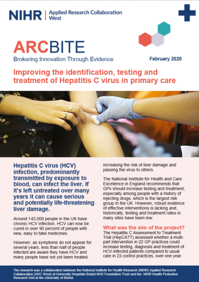 Improving the identification, testing and treatment of Hepatitis C virus in primary care