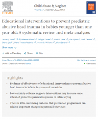 Abusive head trauma systematic review paper screenshot