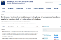 BJGP paper on GP peer review