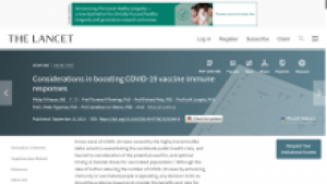 Lancet Viewpoint on COVID-19 vaccination boosters
