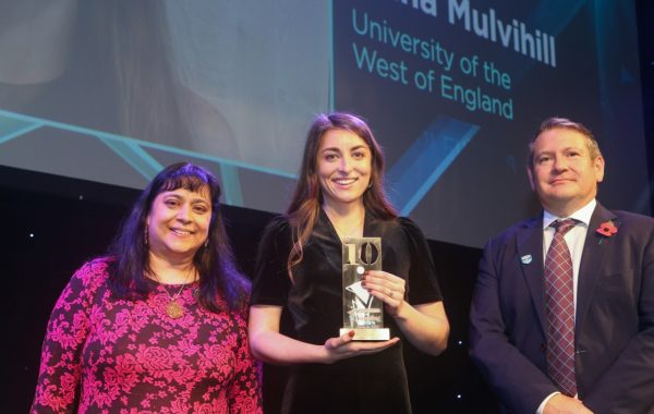 Anna Mulvihill collects her award