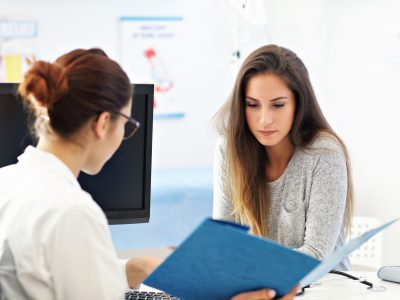 A female patient having a consultation with a female doctor