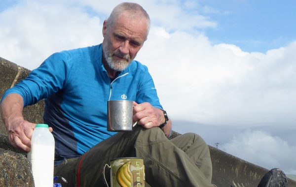 Mike Bell makes a brew during his sabbatical