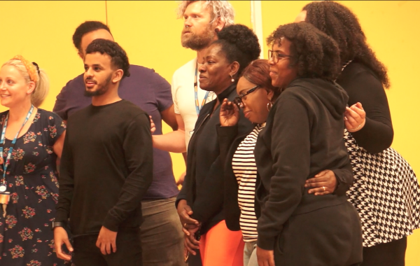 Some of the people behind Common Ambition Bristol - a still from the film HIV: Talk. Test. Protect