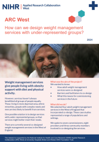 Screenshot pf BITE titled: How can we design weight management services with under-represented groups?