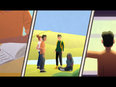 A still from the animation explaining PTSD aimed at young people
