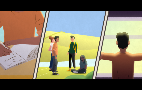 A still from the animation explaining PTSD aimed at young people