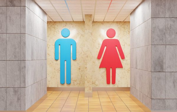 Male and female toilet signs
