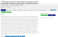 Screenshot of paper titled: A systematic review of interventions to improve male knowledge of fertility and fertility-related risk factors