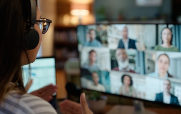 Woman taking part in a video call