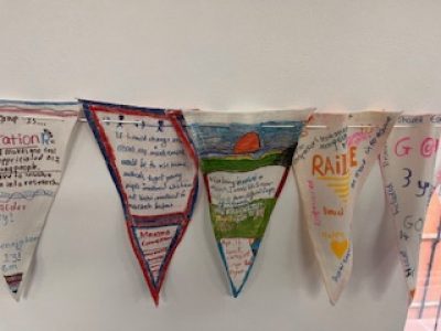 Bunting from the Making Connections event