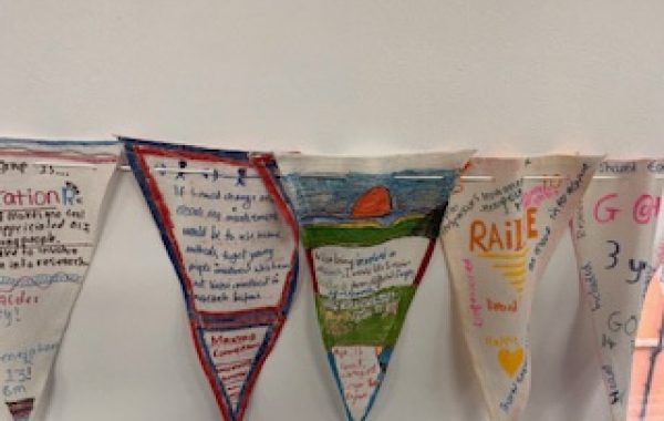 Bunting from the Making Connections event