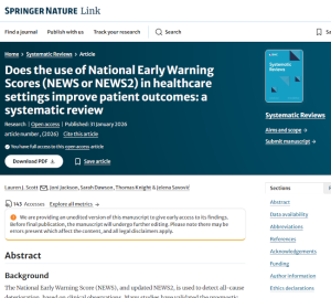 Screenshot of the NEWS systematic review paper